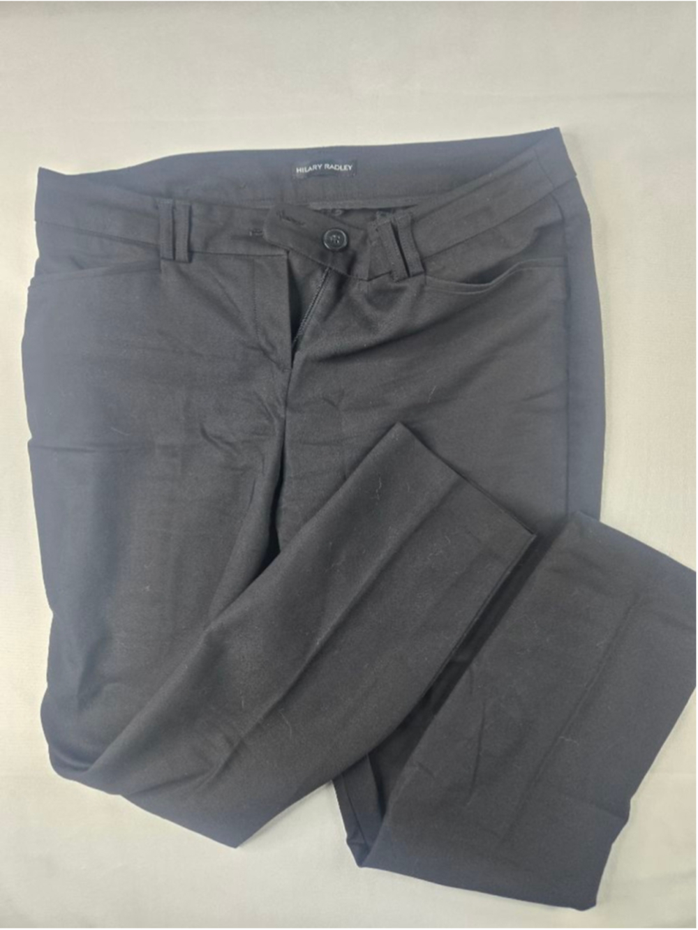 Hilary Radley | Black Dress Pants | Button Fly
